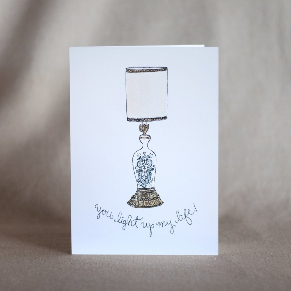 4/$20- Lamp Greeting Card